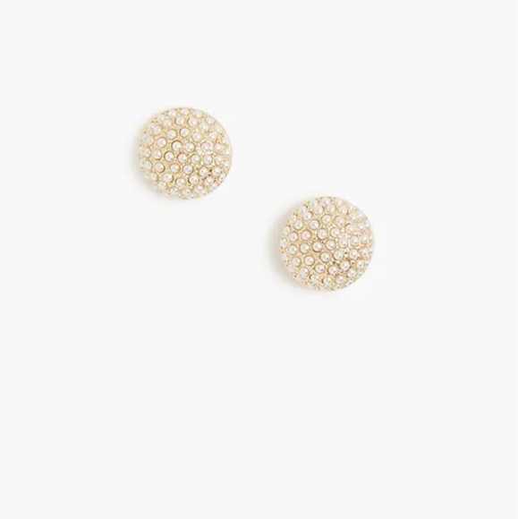 J. Crew Pearl Pave Stud Earrings - Picture 1 of 4